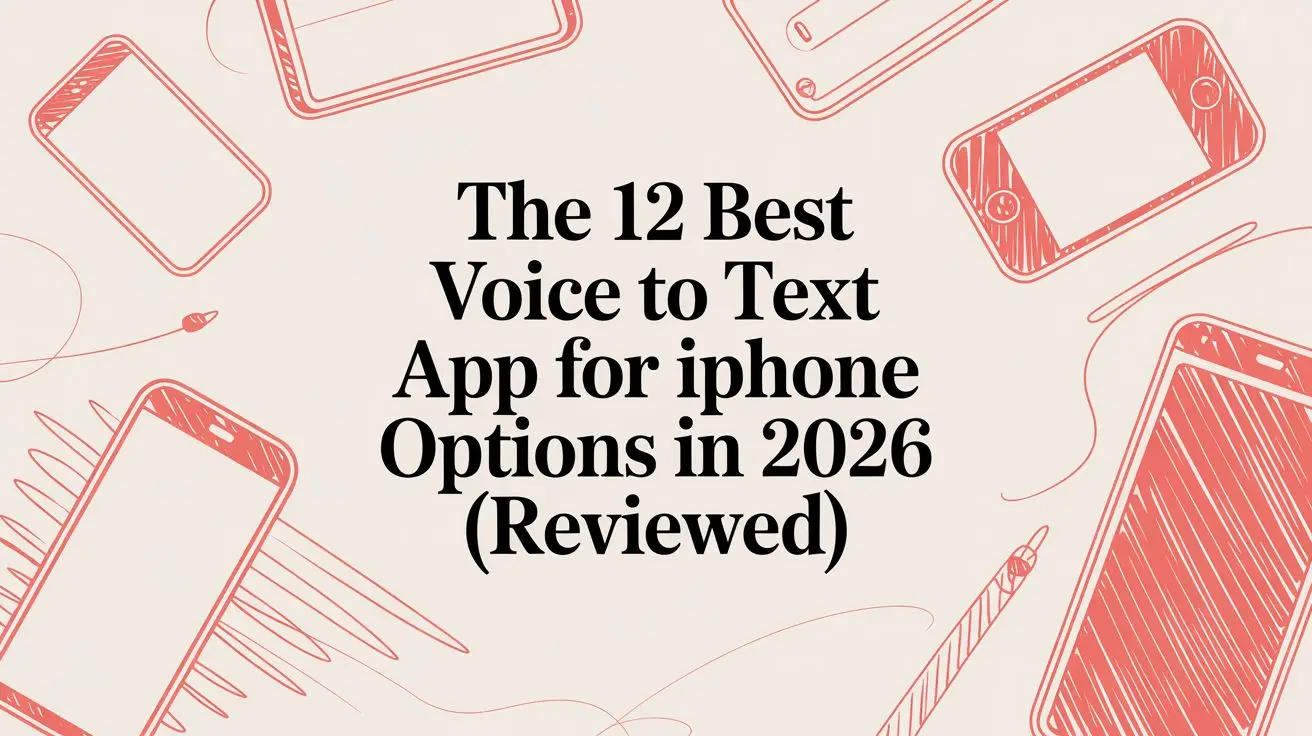 best voice to text app for iphone phone illustration