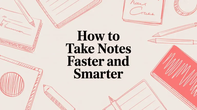 How to Convert Lecture Recordings to Notes with AI 4 How to Take Notes Faster: 12 Proven Methods for Class, Meetings, and Textbooks
