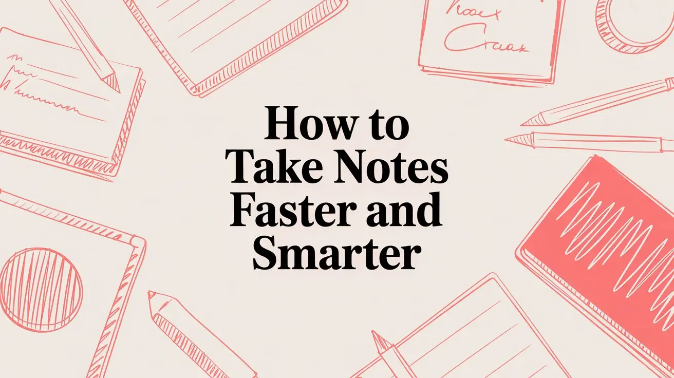 how to take notes faster note taking