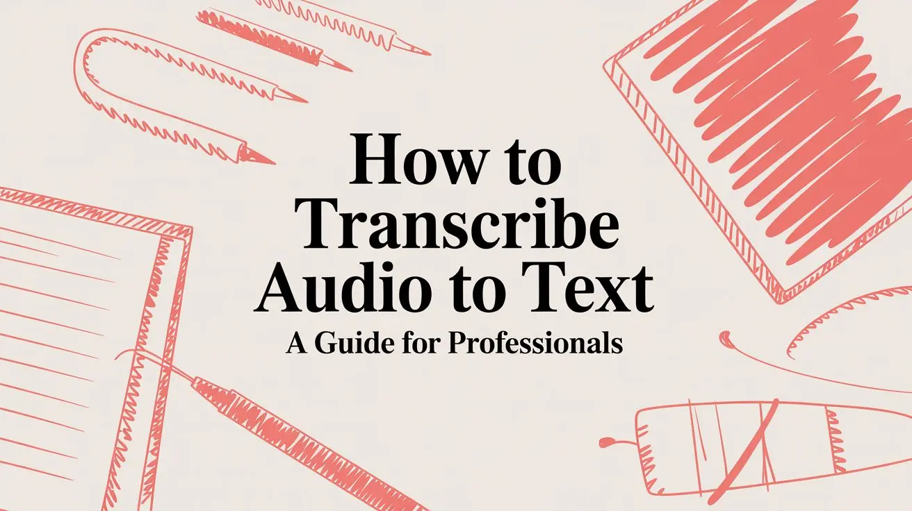how to transcribe audio to text guide cover