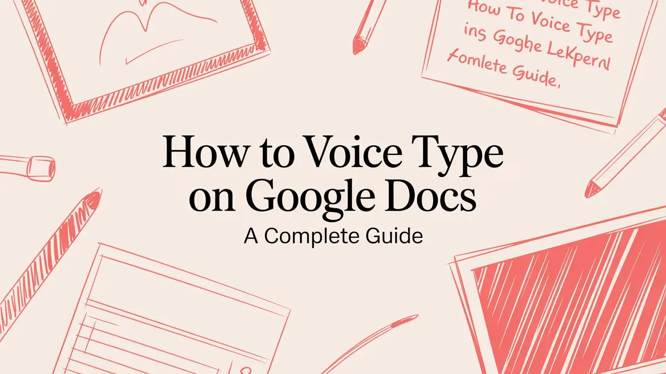 how to voice type on google docs tutorial graphic