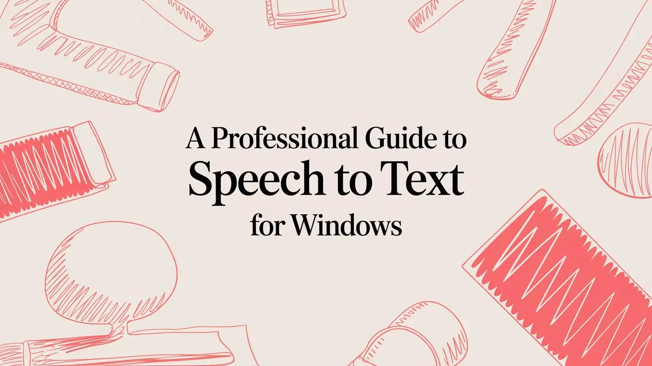 speech to text for windows professional guide