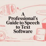 speech to text software tech illustration