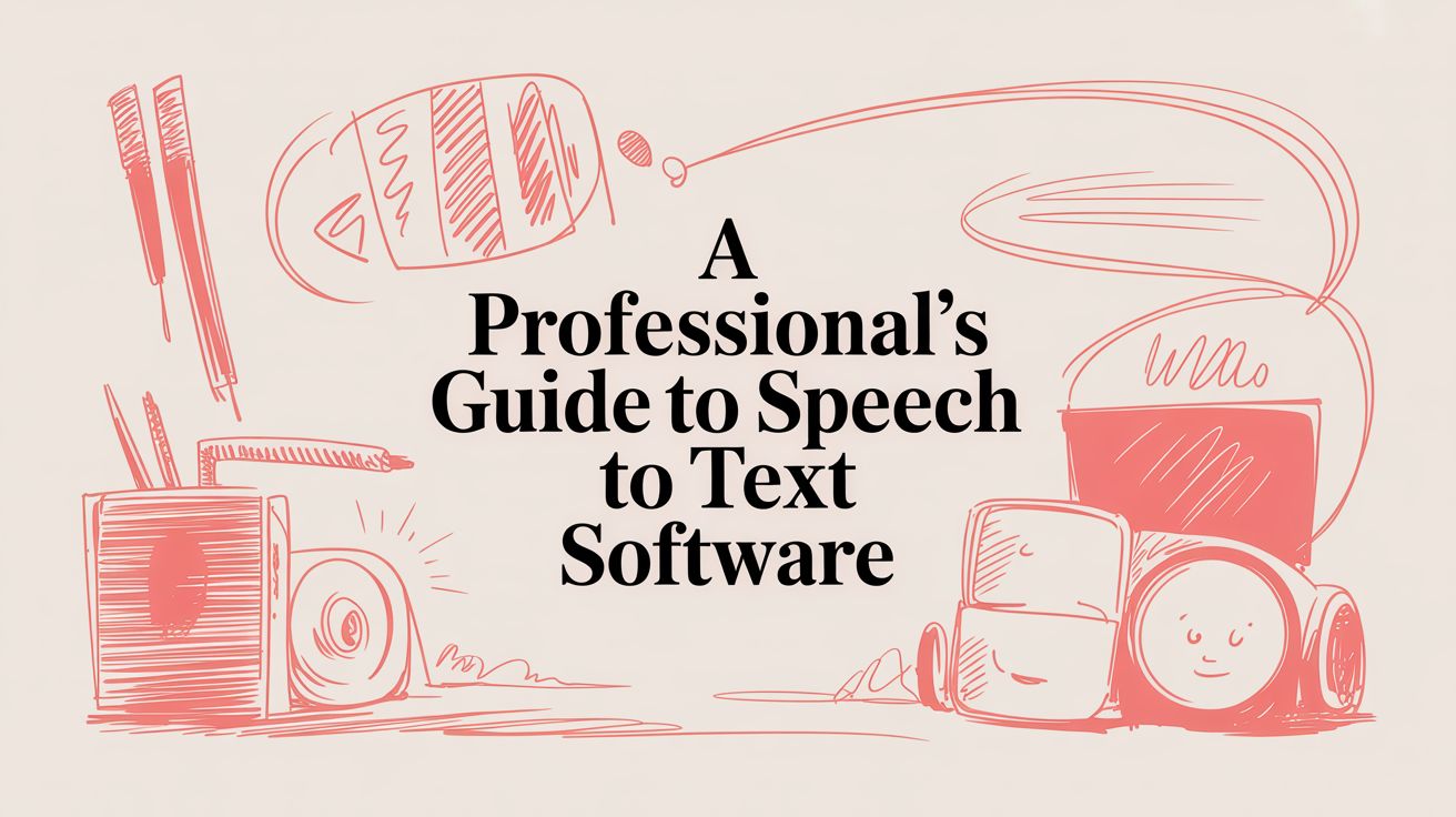 speech to text software tech illustration