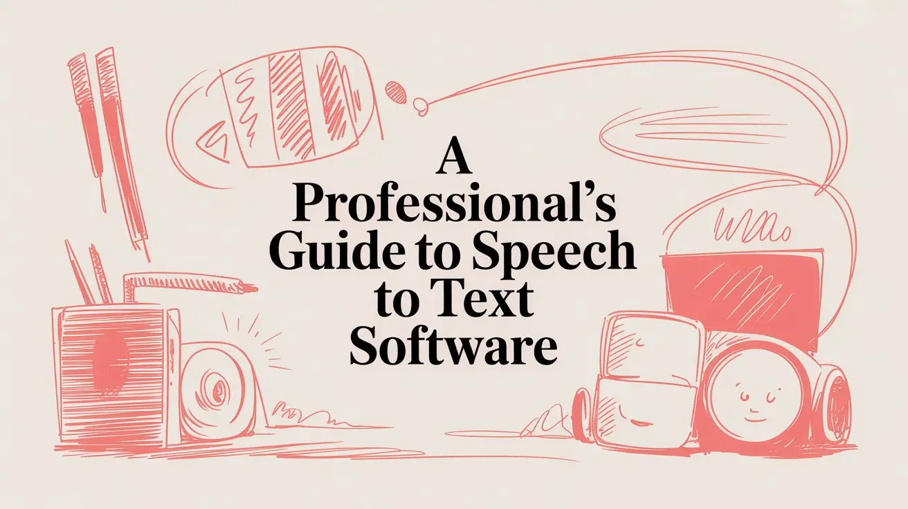 speech to text software tech illustration