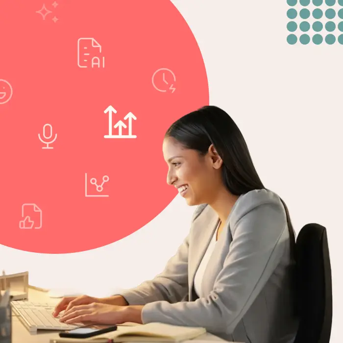 Voice to Text for Leaders 12 Happy Female Leader