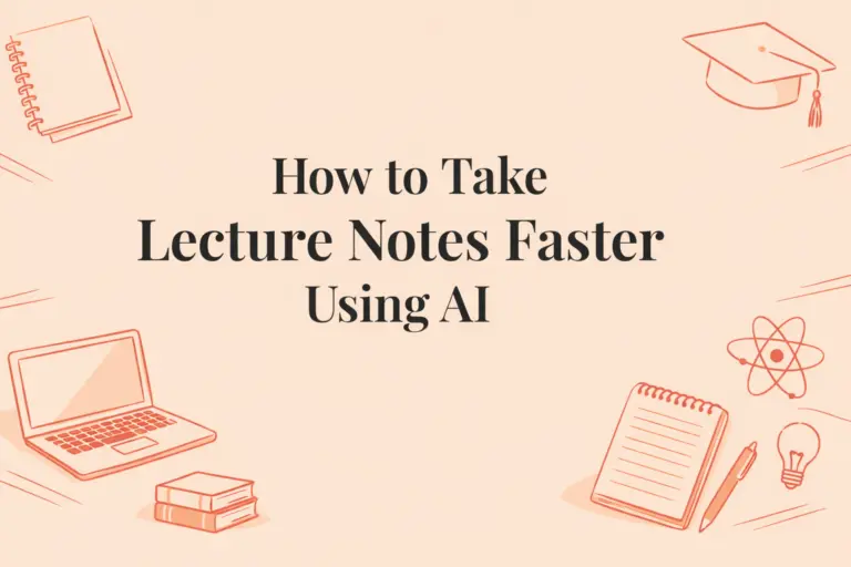 How to Convert Lecture Recordings to Notes with AI 2 Lecture Note Taking: A 3-Step AI Workflow to Take Notes Faster