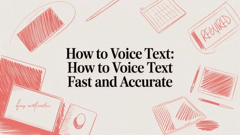 The Hidden Cost of Typing All Day and Why Knowledge Work Feels Harder Than It Should 4 How to Voice Text: how to voice text Fast and Accurate