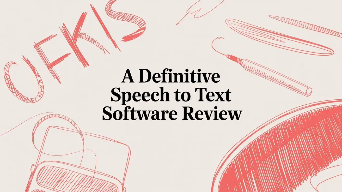 speech to text software review illustration