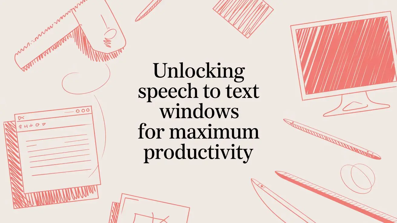 speech to text windows productivity tools