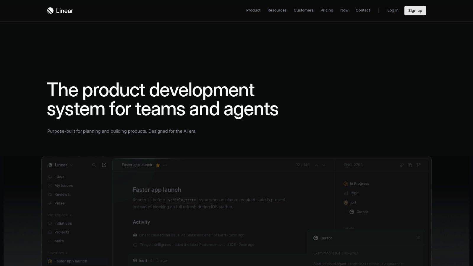Linear (with AI workflows and agents)