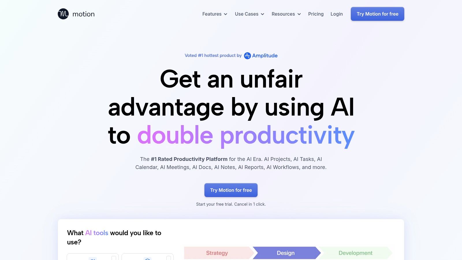 Best AI Tools for Time Management 3 Motion