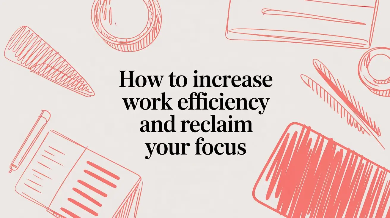 how to increase work efficiency workspace