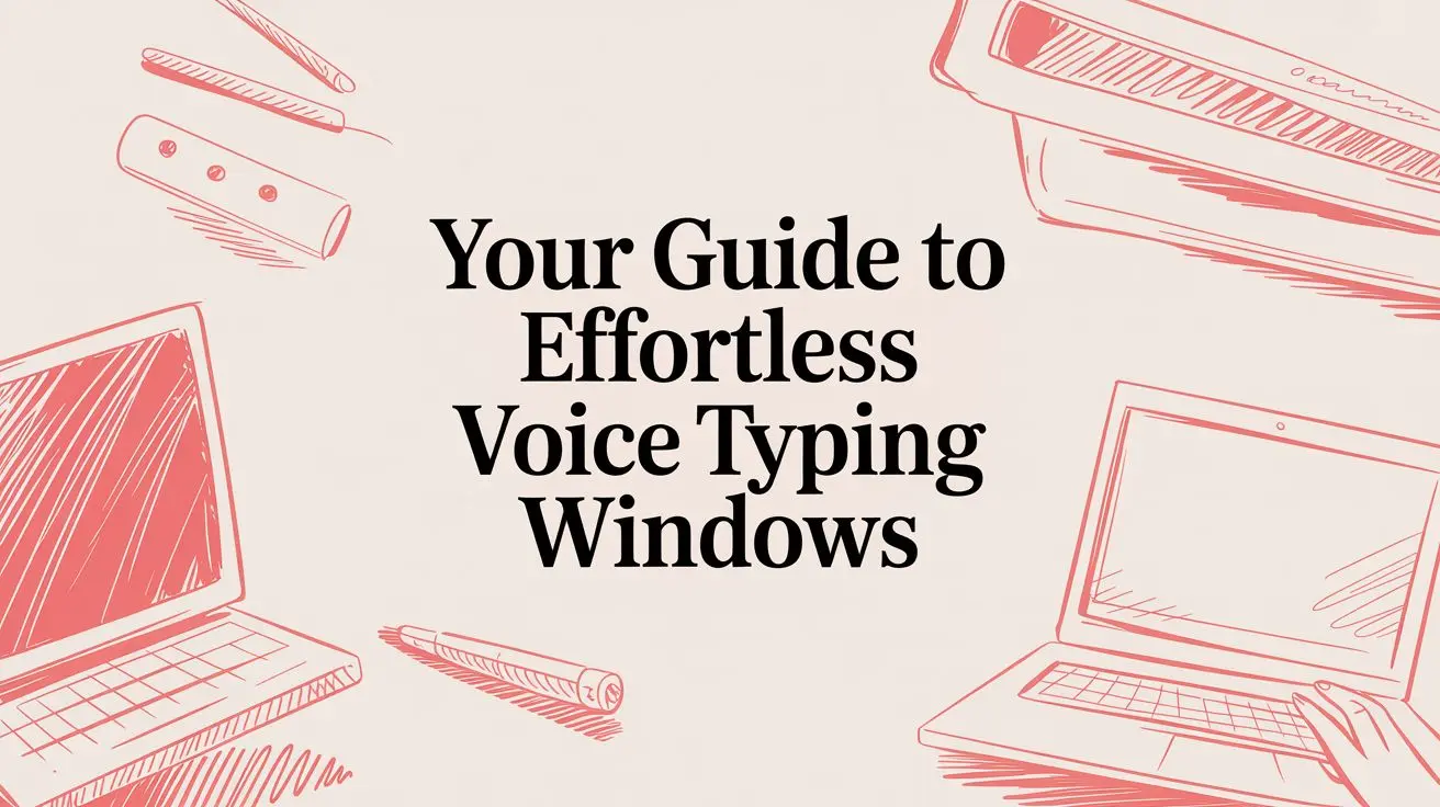 voice typing windows tech illustration