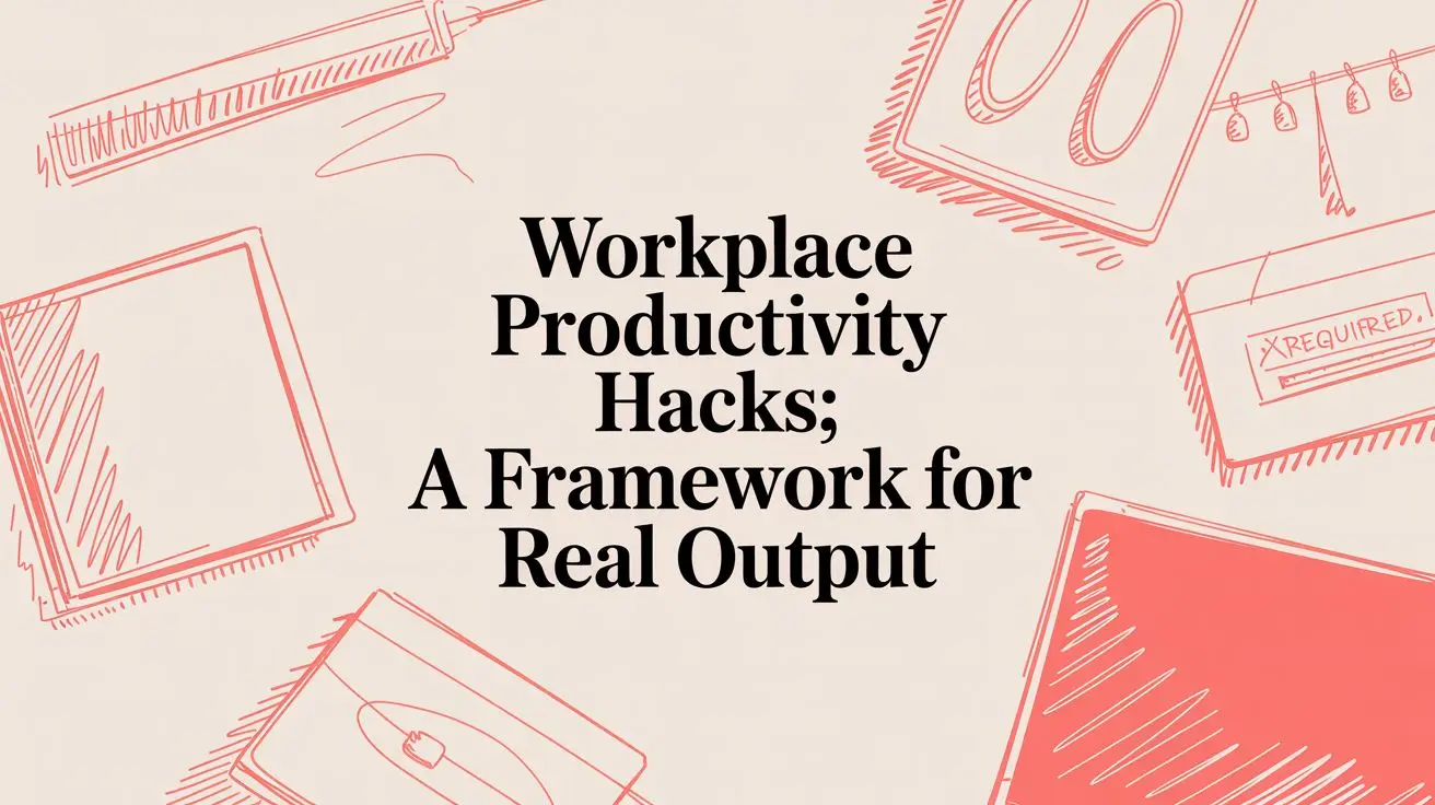 workplace productivity hacks office illustration