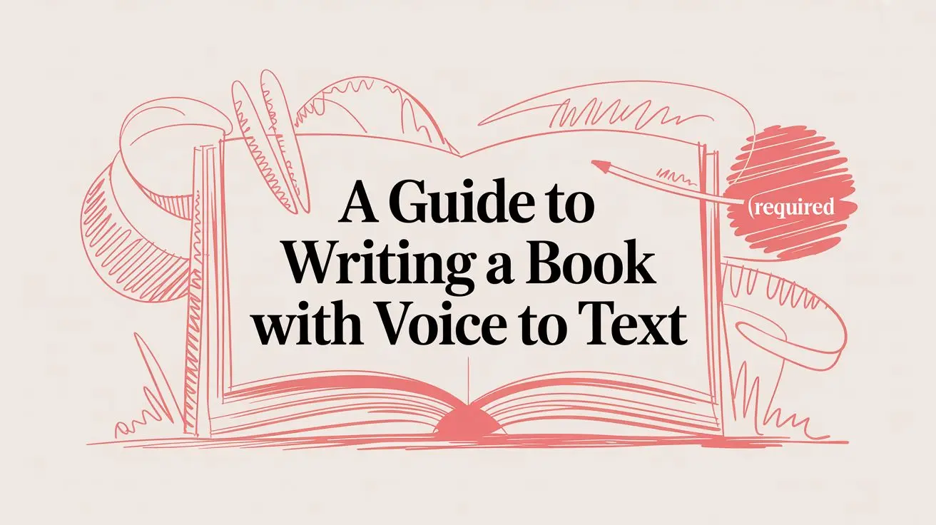 writing a book with voice to text open book