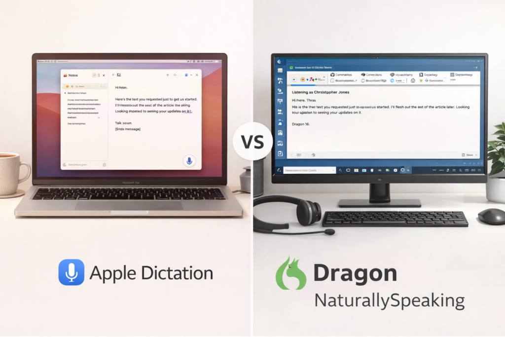 apple dictation vs dragon