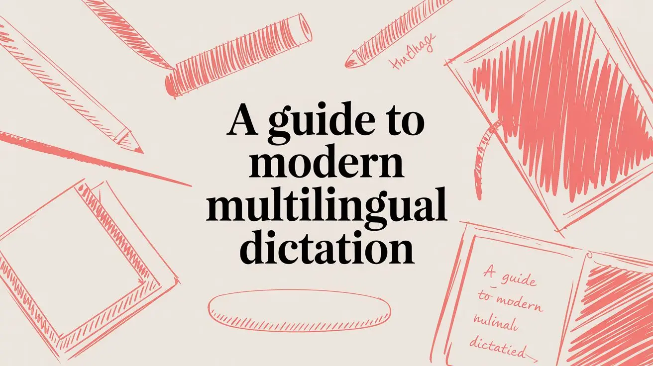 multilingual dictation stationery sketch