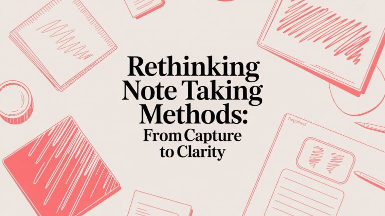 Rethinking Note Taking Methods: From Capture to Clarity