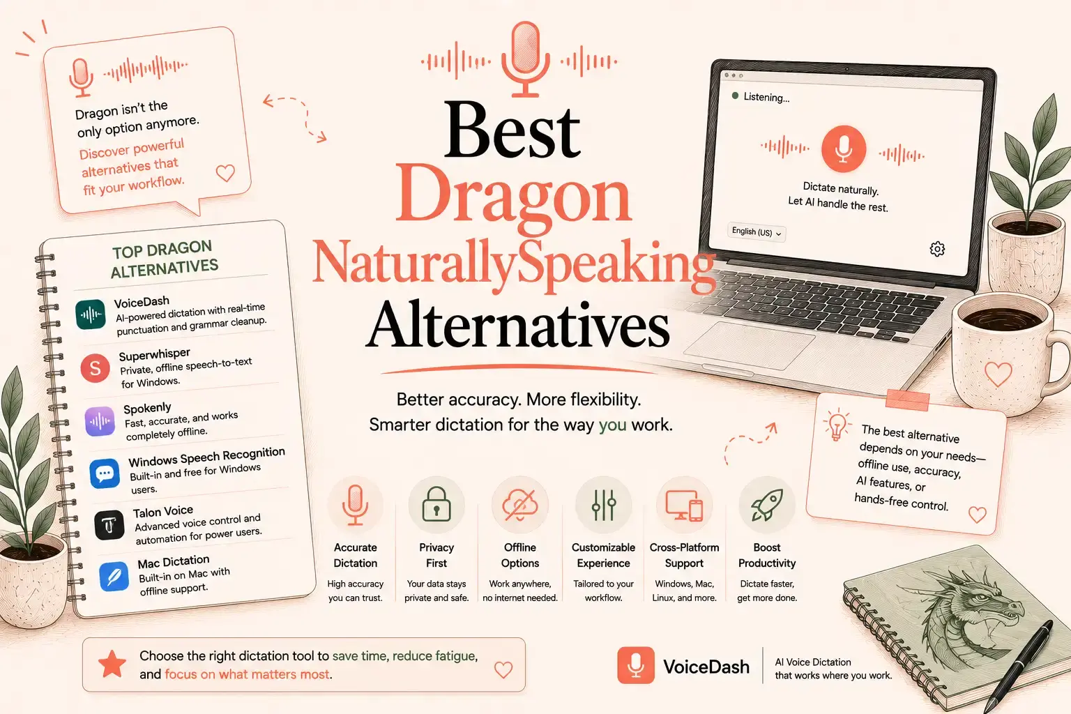 best dragon naturally speaking alternatives