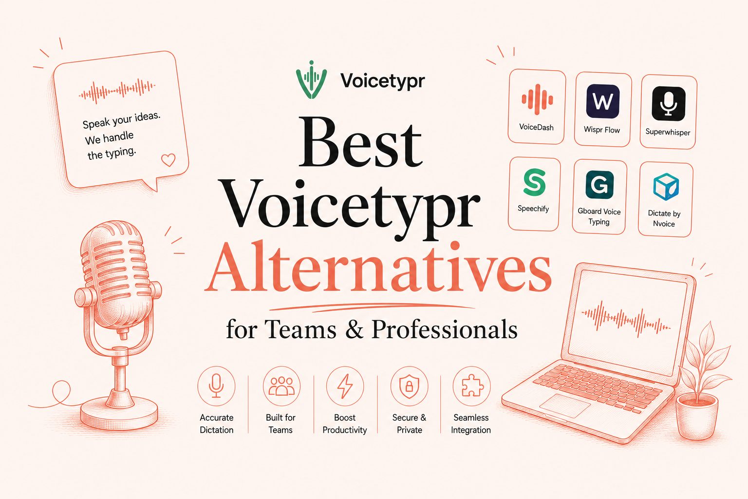 Best Voicetypr Alternatives for Teams & Professionals