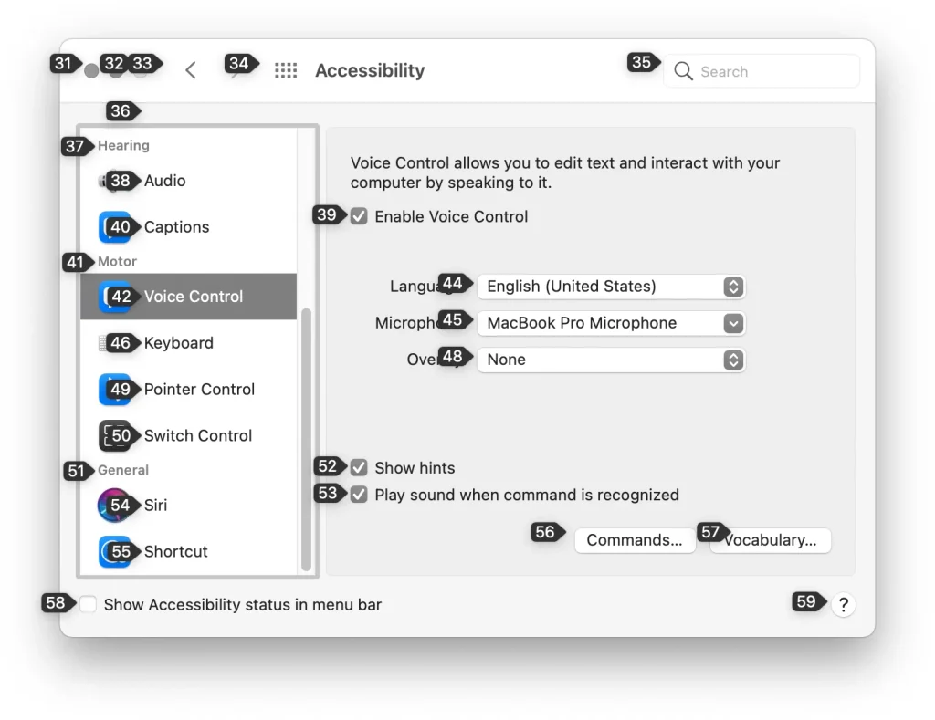 Voice control