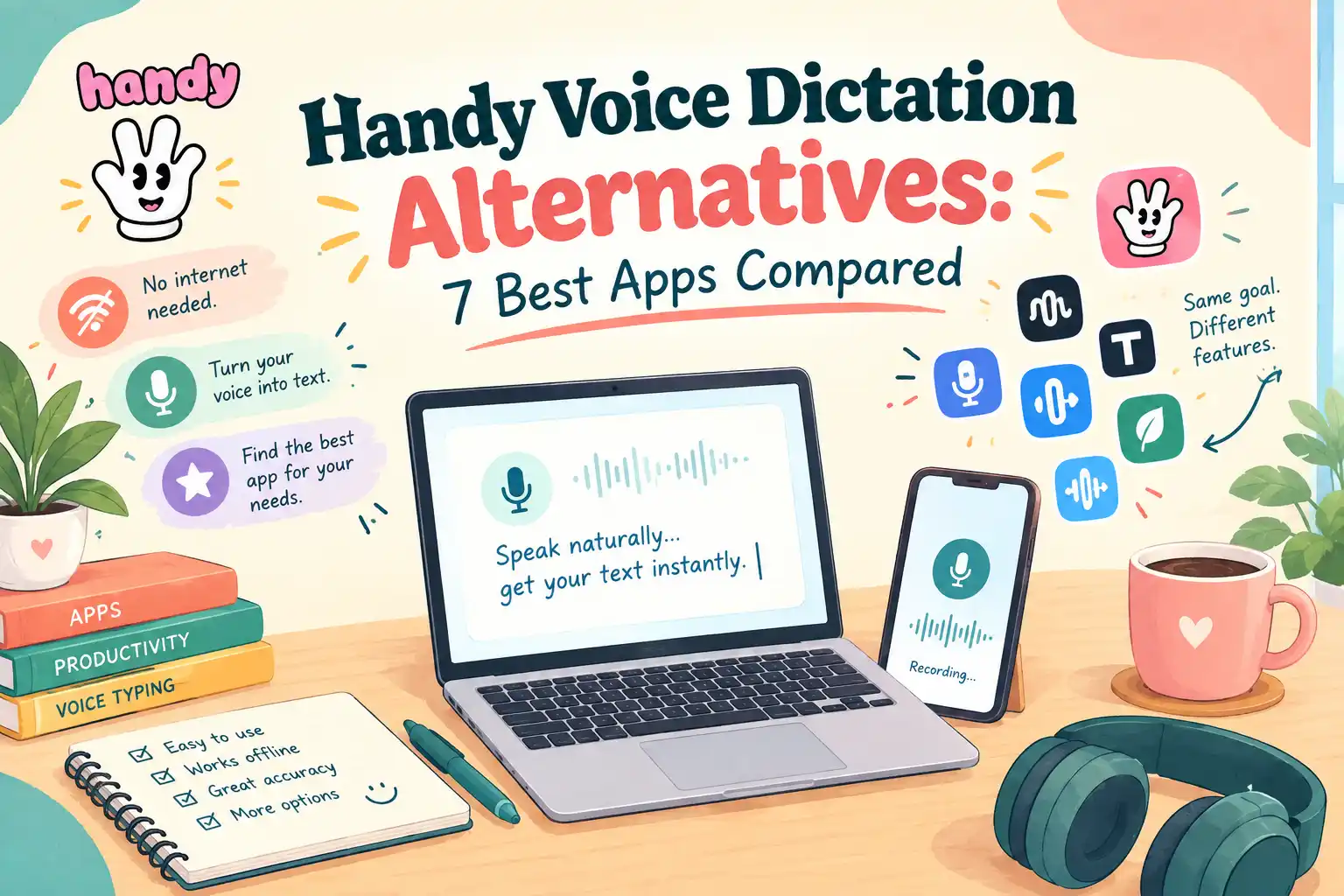 Handy Voice Dictation Alternatives in 2026: 7 Best Apps Compared 1 handy voice dictation alternative