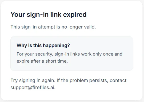 Fireflies login friction