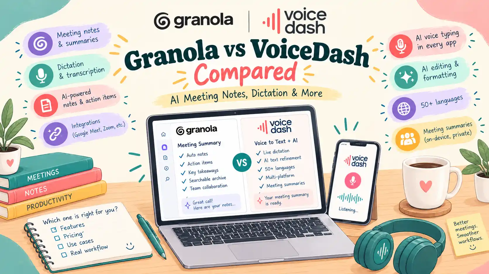 Granola vs VoiceDash Compared