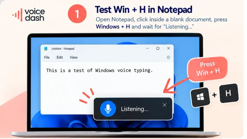 Fix Windows Voice Typing Not Working (Win+H Guide) 2 Windows Voice Typing Not Working